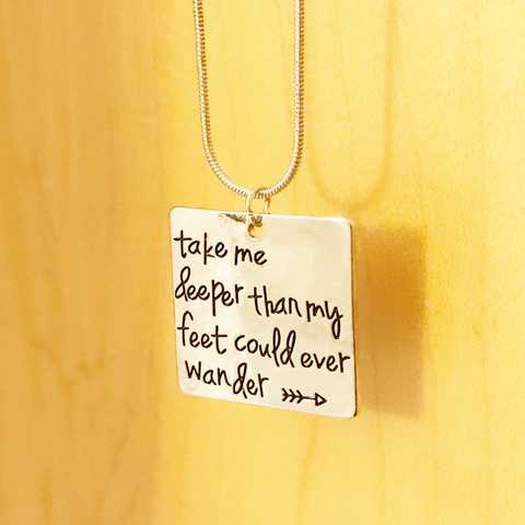 Take Me Deeper - Lyric Necklace