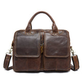 Luxury Vintage Cowhide Messenger Crossbody Bag