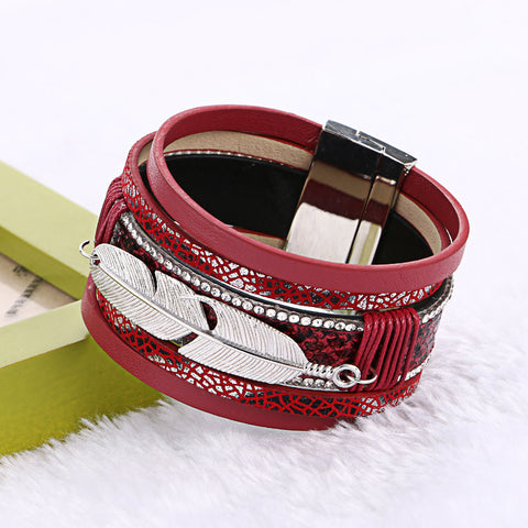 Covered by His Feathers Multilayer Bracelet
