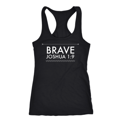 Racerback "Brave" Joshua 1:9 - Light Jersey Tank