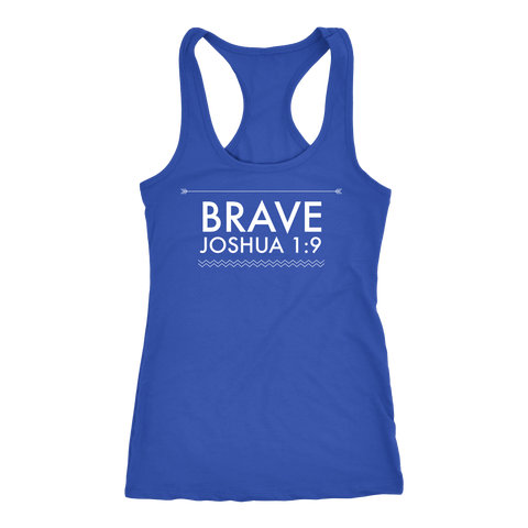 Racerback "Brave" Joshua 1:9 - Light Jersey Tank