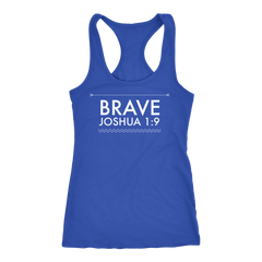 Racerback "Brave" Joshua 1:9 - Light Jersey Tank