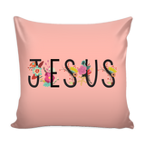 Jesus Floral Pillow Cover