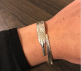 Silver Plated "Covered by His Feathers Psalm 91" Refuge Bracelet