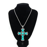 Vintage Silver Plated Cross Pendant Necklace