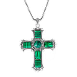 Vintage Silver Plated Cross Pendant Necklace
