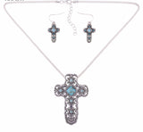 Beautiful Cross Necklace & Earring Sets