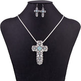 Beautiful Cross Necklace & Earring Sets