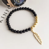Covered by His feathers Psalm 91:4 bead Bracelet