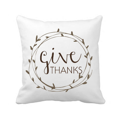 Give Thanks Pillow Cover