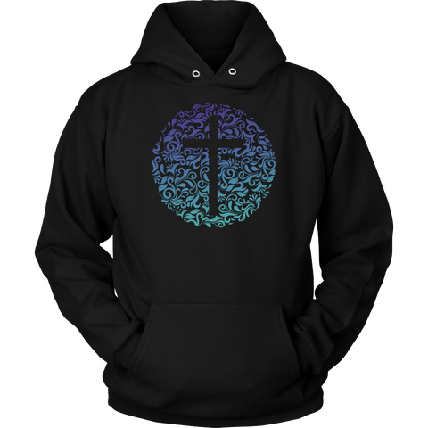 Men & Womens Garden Cross Hoodie